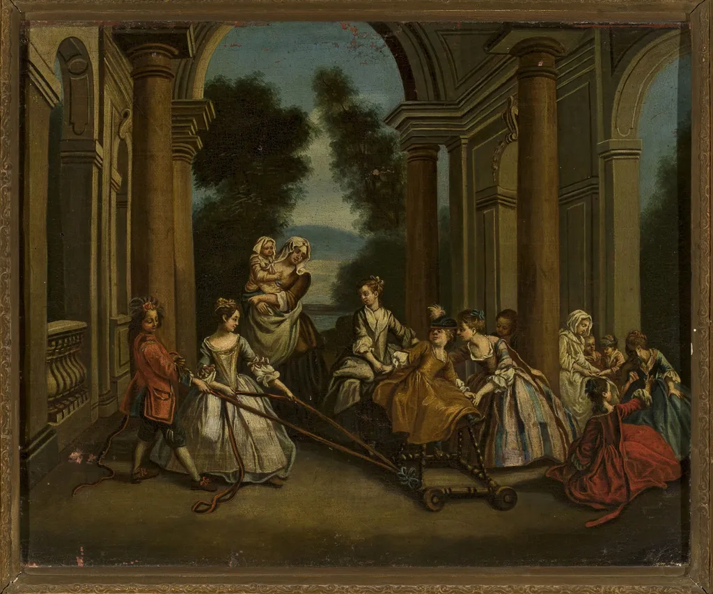 Four stages of human life: Childhood, by Nicolas Lancret, oil, 1726