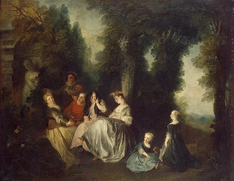 Party in the Garden, by Nicolas Lancret