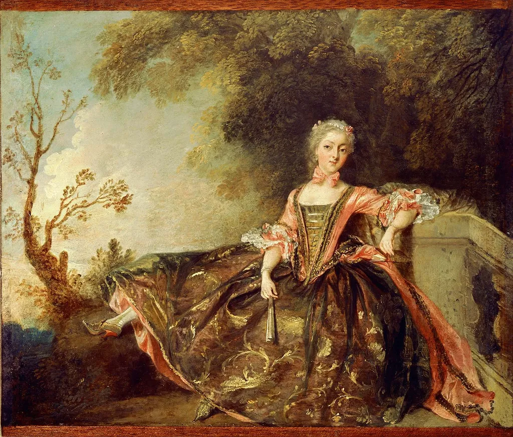 Portrait of a Dancer (Mademoiselle Marie Sallé?), by Nicolas Lancret, unspecified, 1735