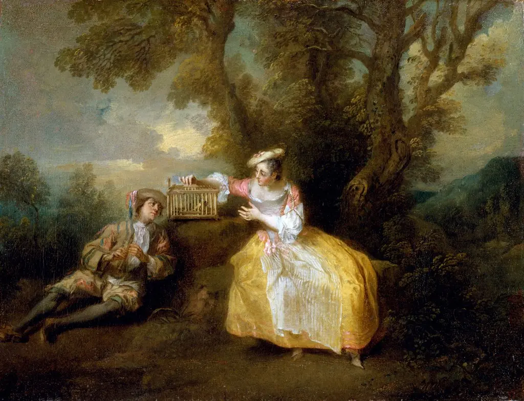 The Captive Bird, by Nicolas Lancret