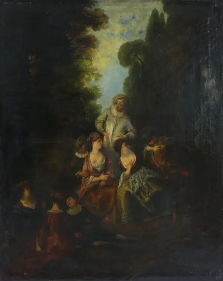 The italian actors, by Nicolas Lancret