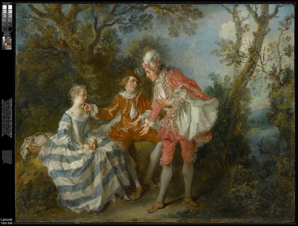 Two Friends, by Nicolas Lancret, oil, 1738