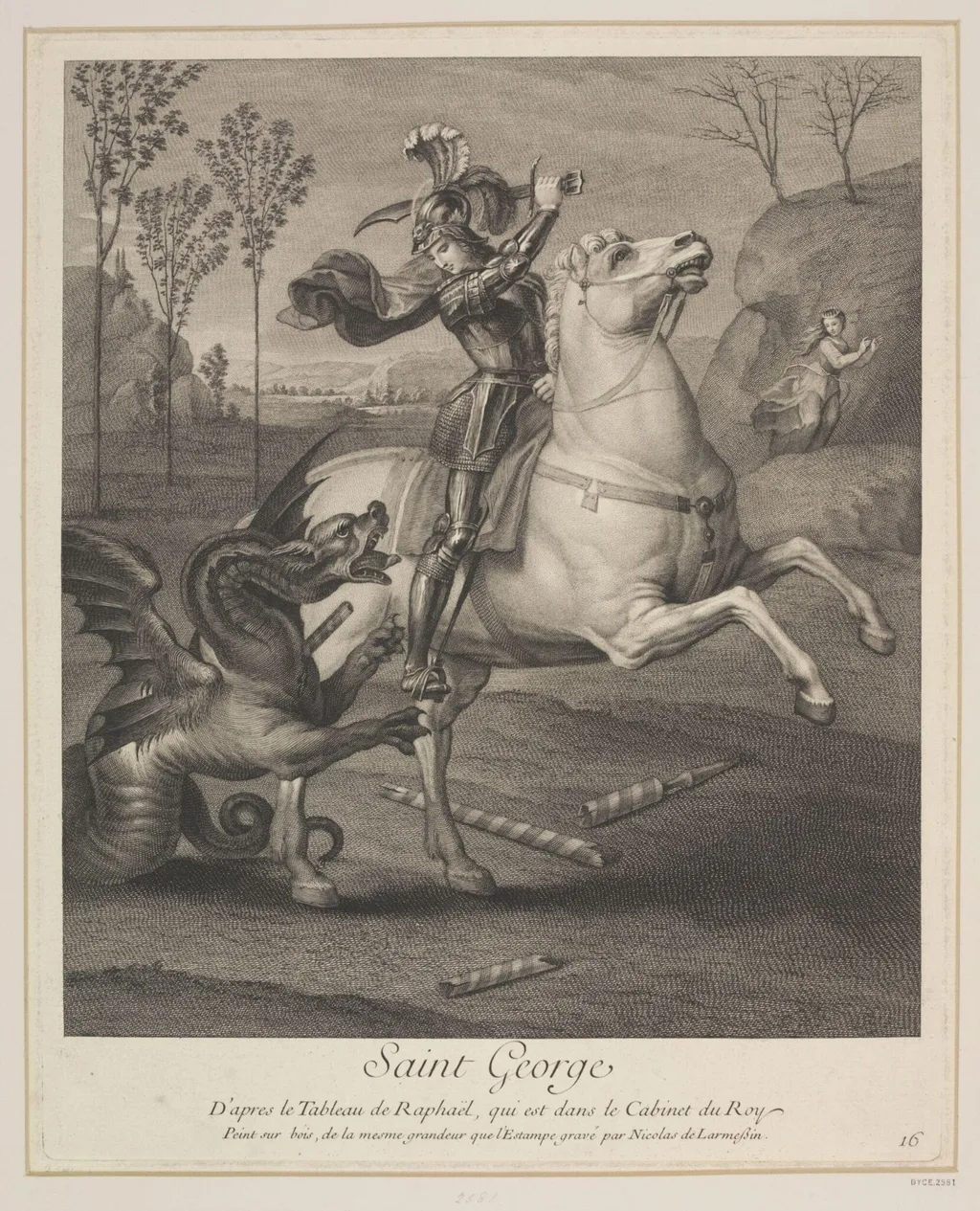 St. George and the Dragon, by Nicolas Larmessin, 1750