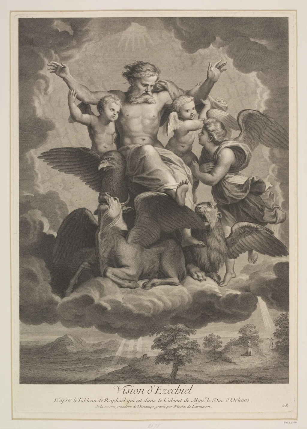 The Vision of Ezekiel, by Nicolas Larmessin, 1750
