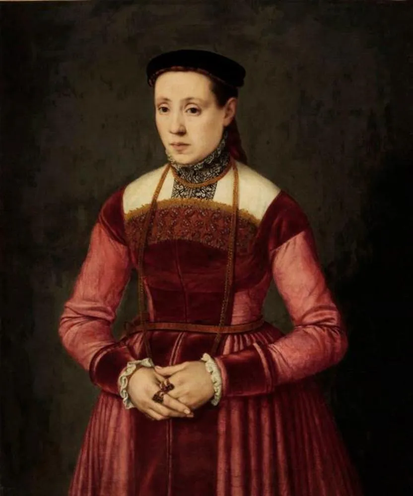 Portrait of a Young Woman, by Nicolas Neufchatel, oil, 1567