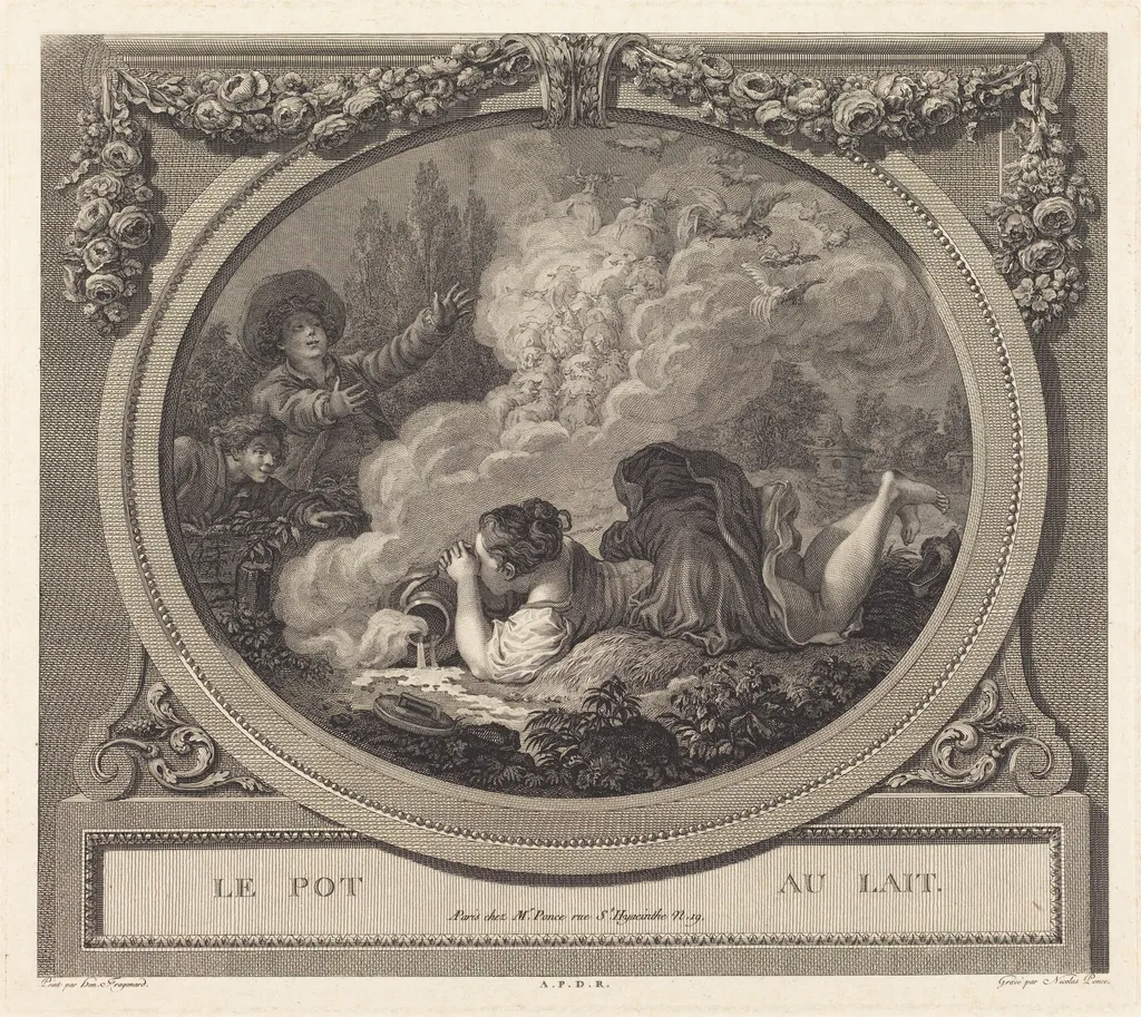 Le pot au lait, by Nicolas Ponce, ink, 1787