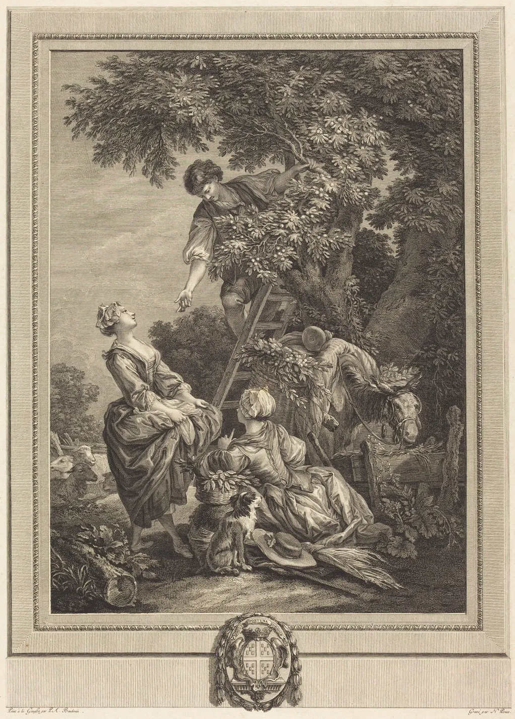 Les cerises, by Nicolas Ponce, ink, 1788