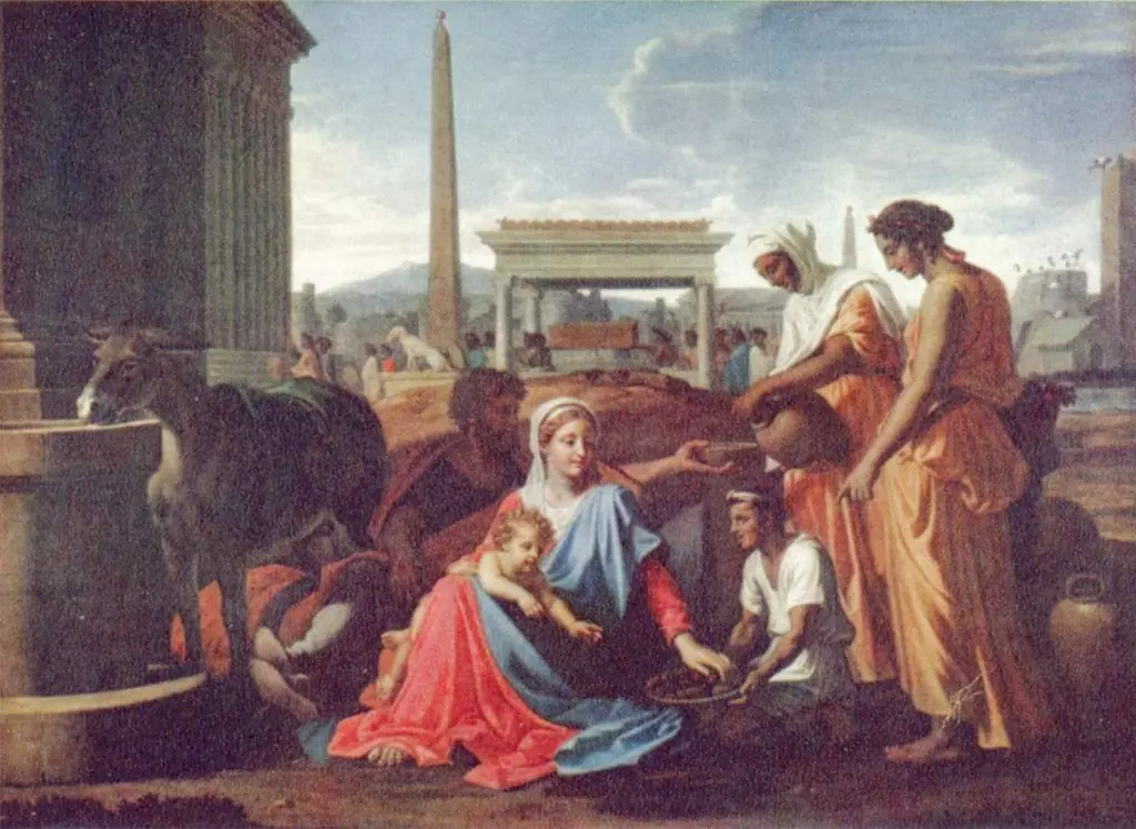 Holy Family in Egypt, by Nicolas Poussin