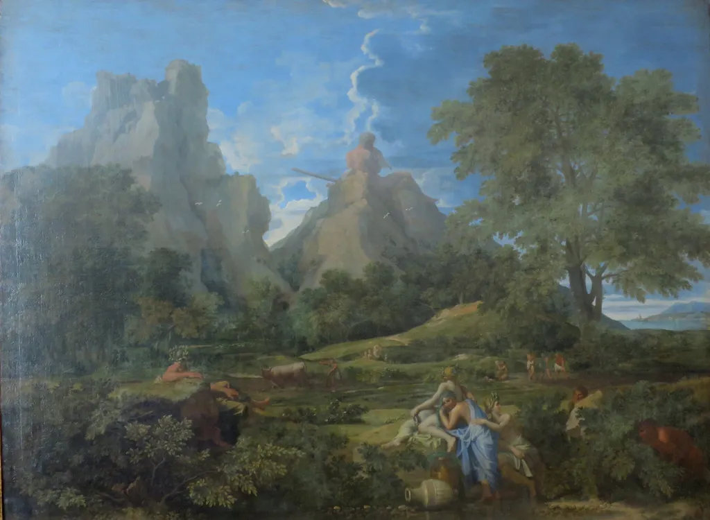 Landscape with Polyphemus, by Nicolas Poussin, oil, 1649