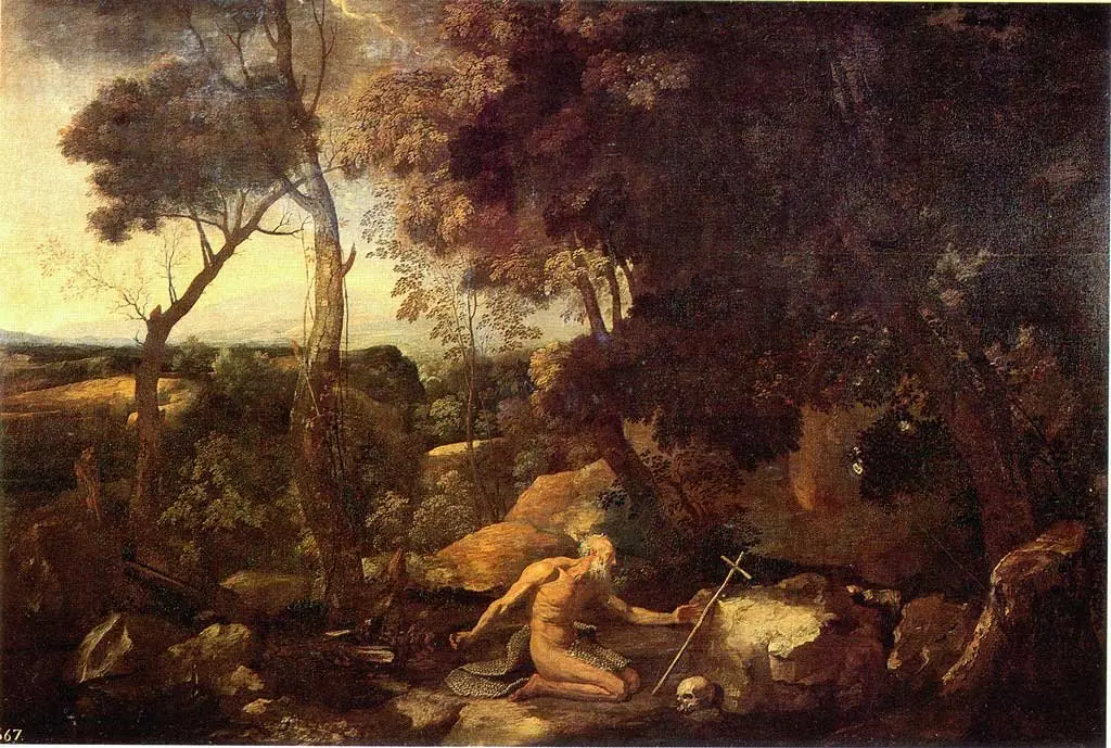 Landscape with Saint Paul the Hermit, by Nicolas Poussin