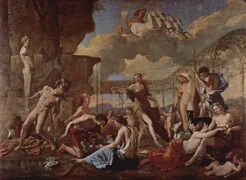 The Empire of Flora, by Nicolas Poussin, oil, 1631