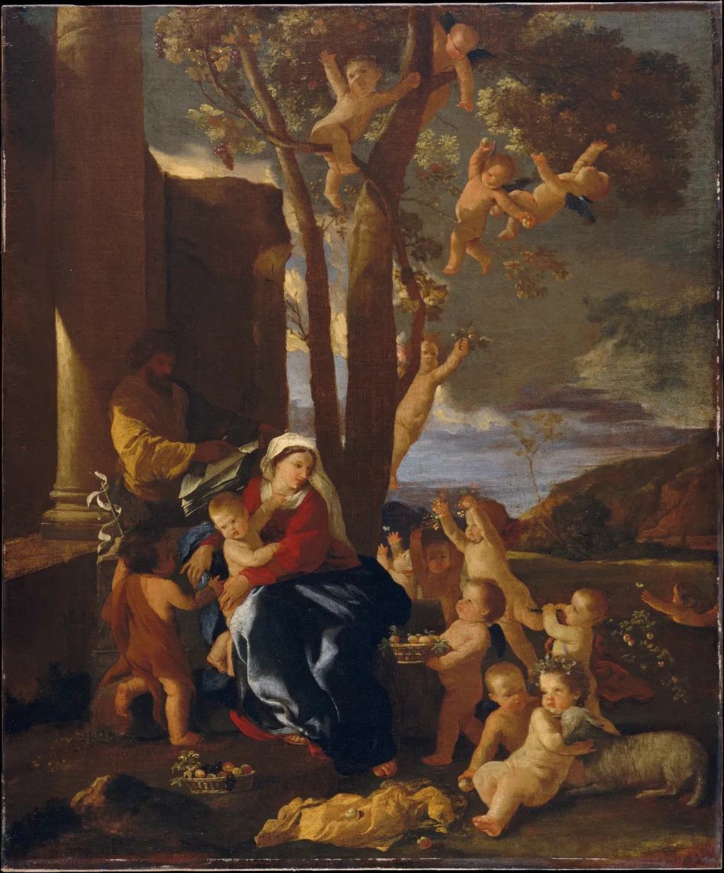 The Rest on the Flight into Egypt, by Nicolas Poussin, oil, 1627