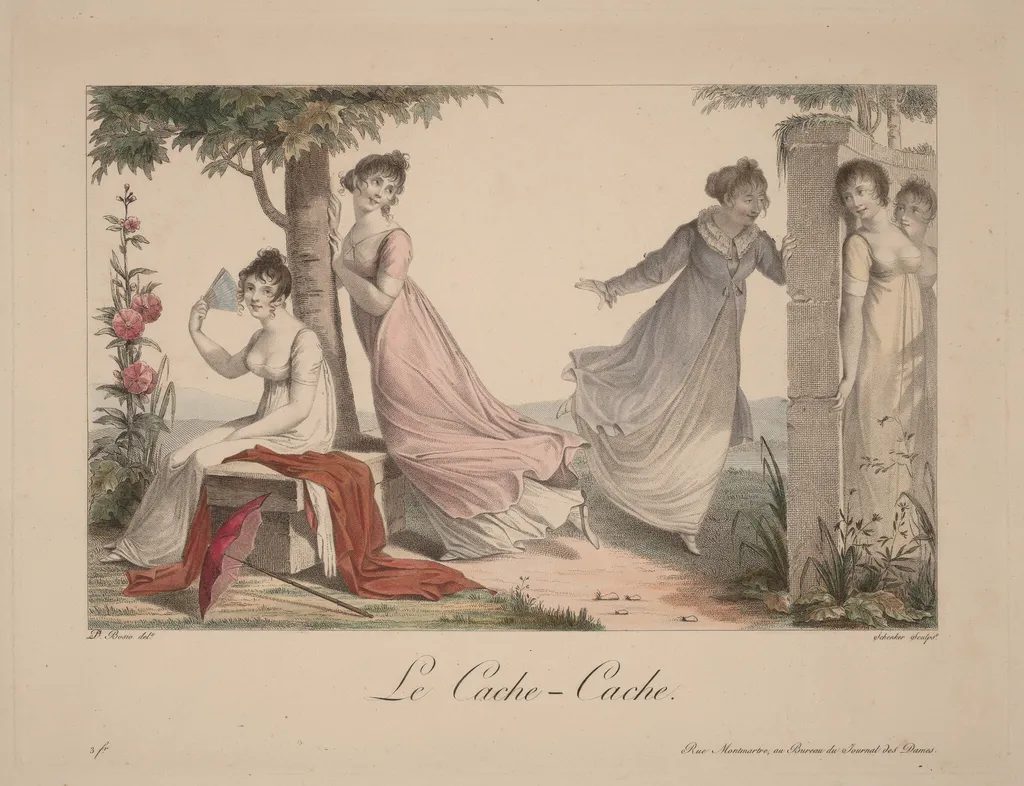 La cache-cache, by Nicolas Schencker, ink, 1804