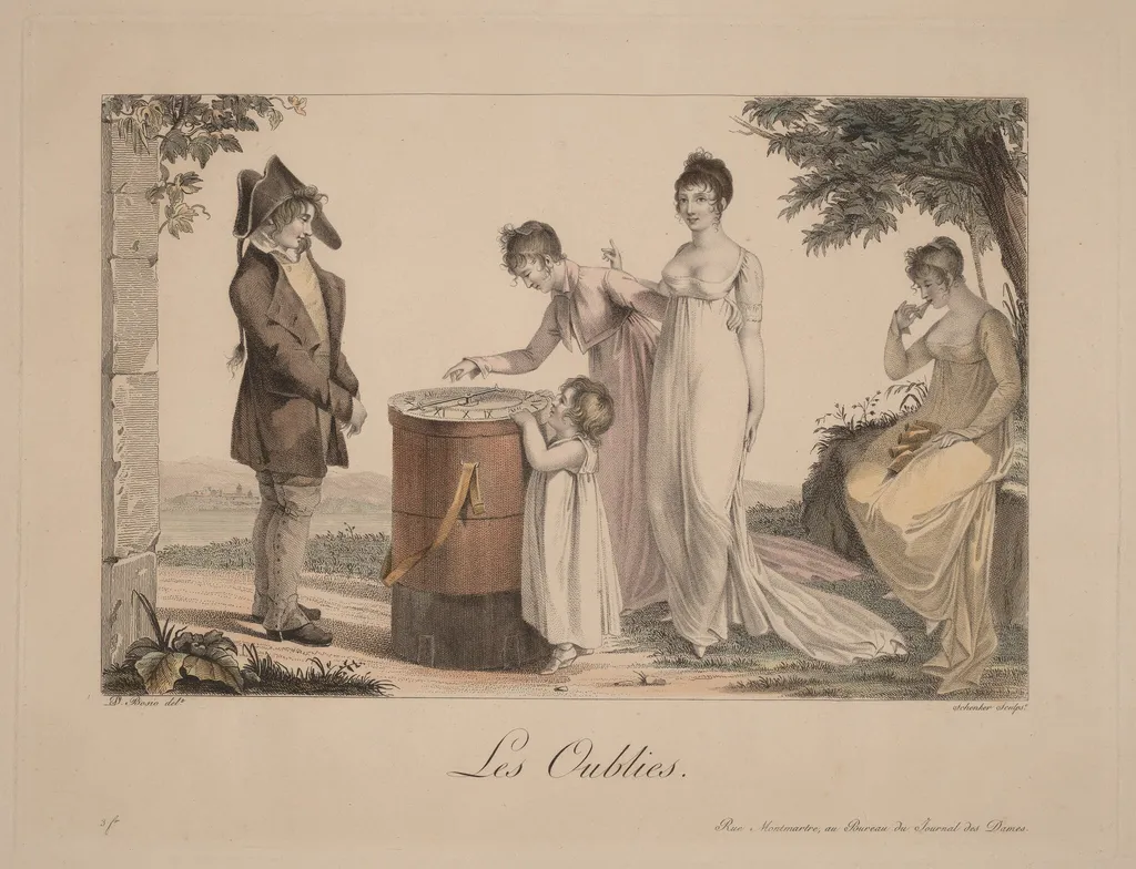 Les oublies, by Nicolas Schencker, ink, 1804