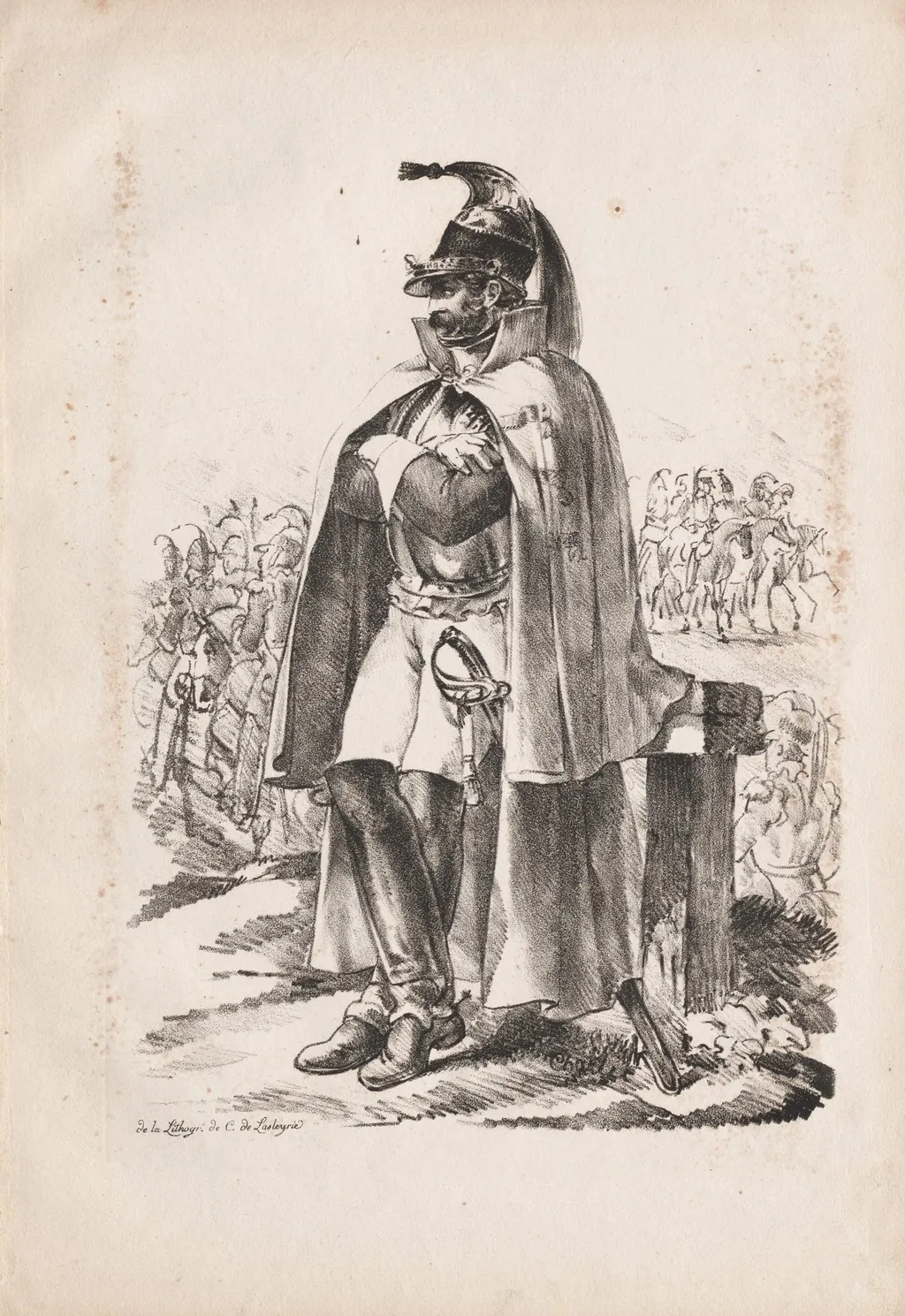 Military Costumes: Cavalry Man, by Nicolas Toussaint Charlet, 1816