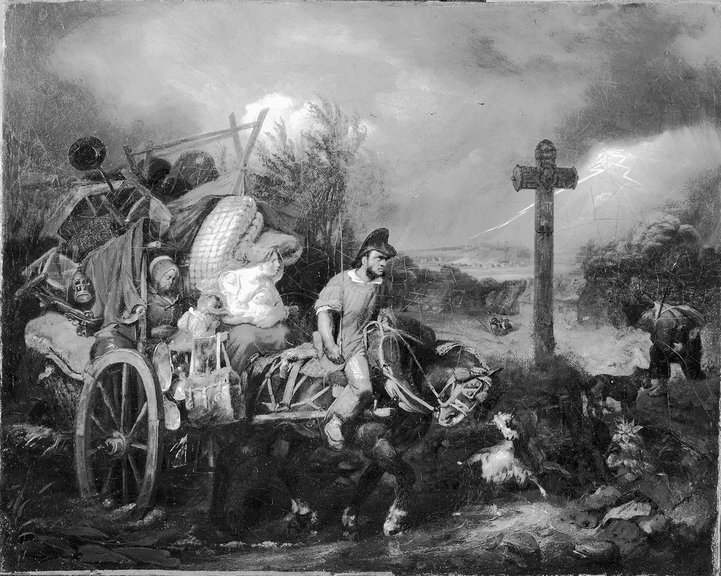 The Diligence, by Nicolas Toussaint Charlet, oil, 1821