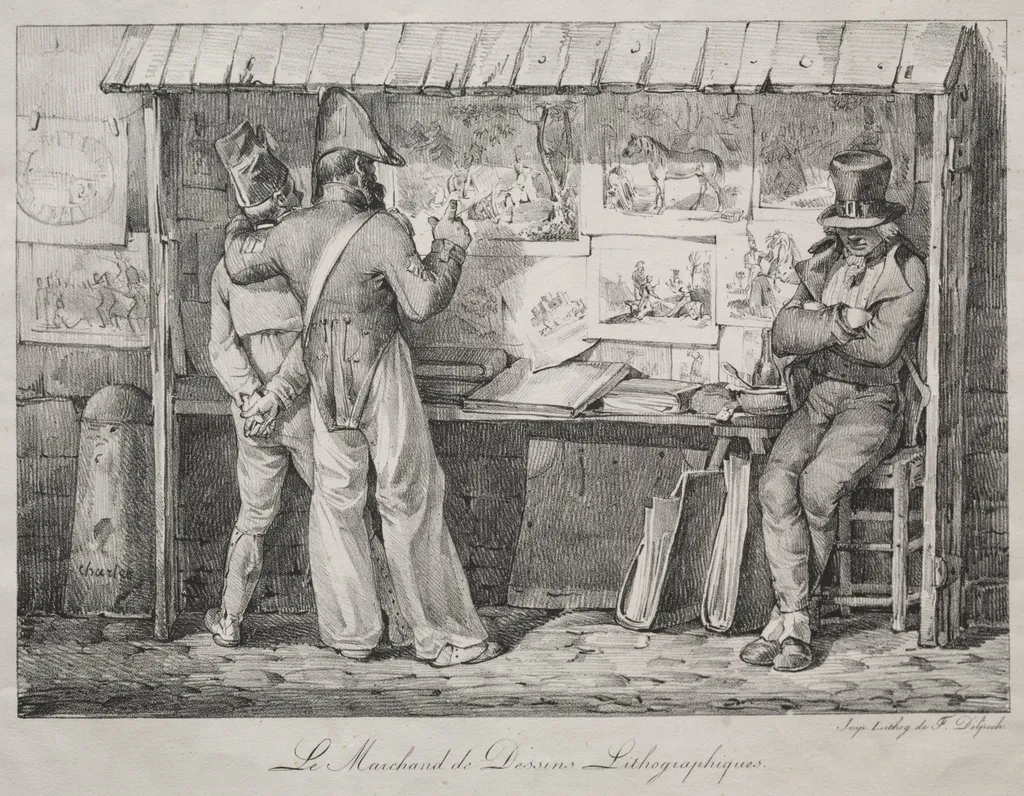 The Lithograph Dealer, by Nicolas Toussaint Charlet, 1819