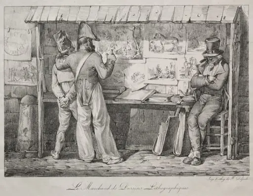 The Lithograph Dealer, by Nicolas Toussaint Charlet