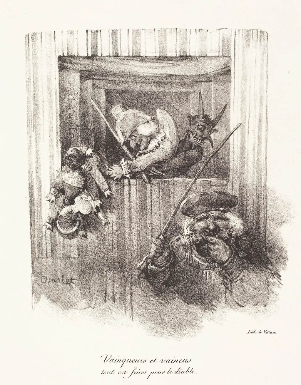 Vainqueurs et vaincus, tout est fricot pour le diable (The Vanquishers and the Vanquished, All Food for the Devil), by Nicolas Toussaint Charlet, ink, 1822