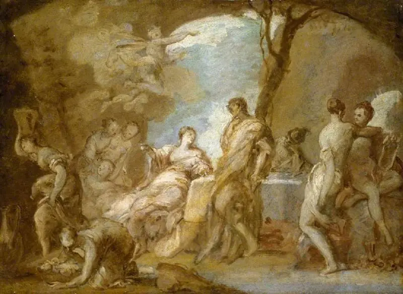 Telemachus on Calypso's Island, by Nicolas Vleughels