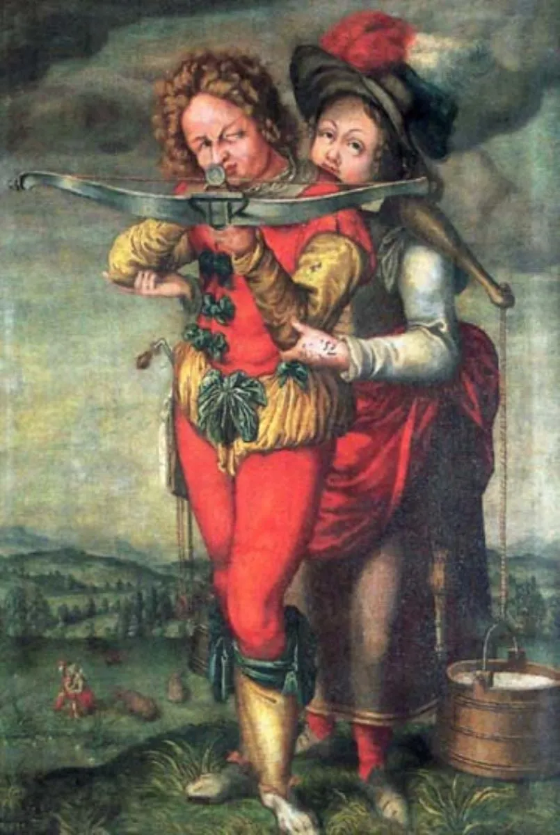 Tragerea la semn cu arbaleta, by Nicolaus Oeller, unspecified