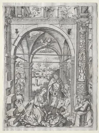 Adoration of the Shepherds, by Nicoletto da Modena