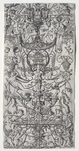 Ornament Panel with a Bird Cage, by Nicoletto da Modena