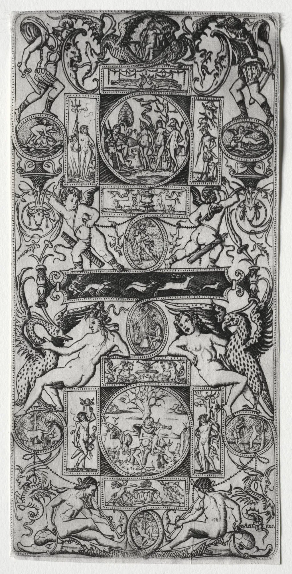 Orpheus and the Judgment of Paris, by Nicoletto da Modena, 1507