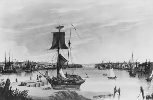 View of New York from Williamsburg, by Nicolino Calyo