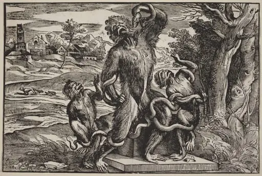 Caricature of the Laocoon Group, by Nicolò Boldrini