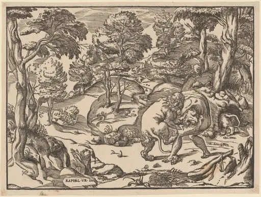 Hercules and the Nemean Lion, by Nicolò Boldrini