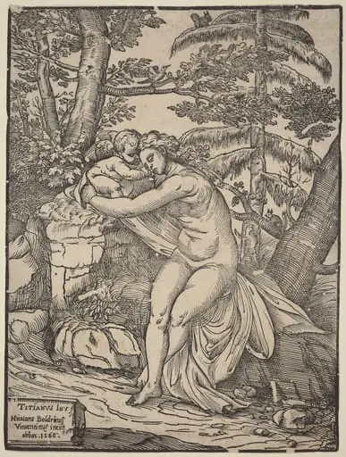 Venus and Cupid, by Nicolò Boldrini