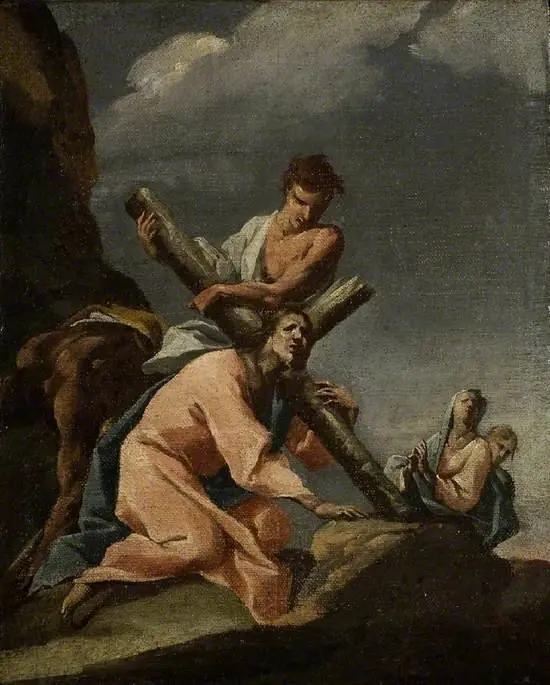 Christ falling under the Cross, by Nicolò Grassi