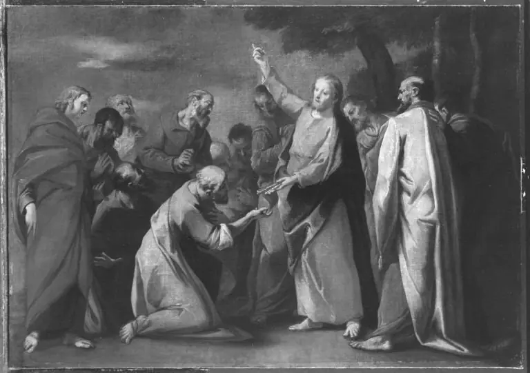 Schlüsselübergabe an Petrus, by Nicolò Grassi