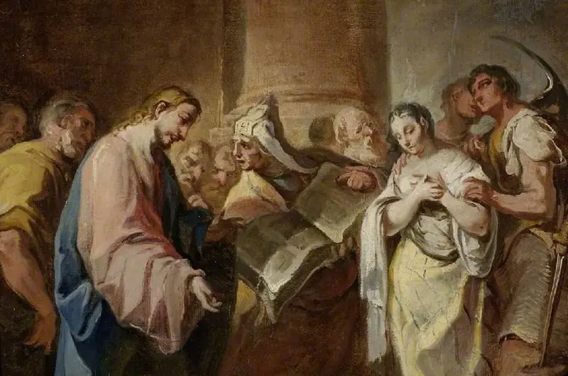 The Woman Taken in Adultery, by Nicolò Grassi