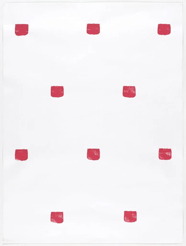 Untitled, by Niele Toroni, acrylic, 1978