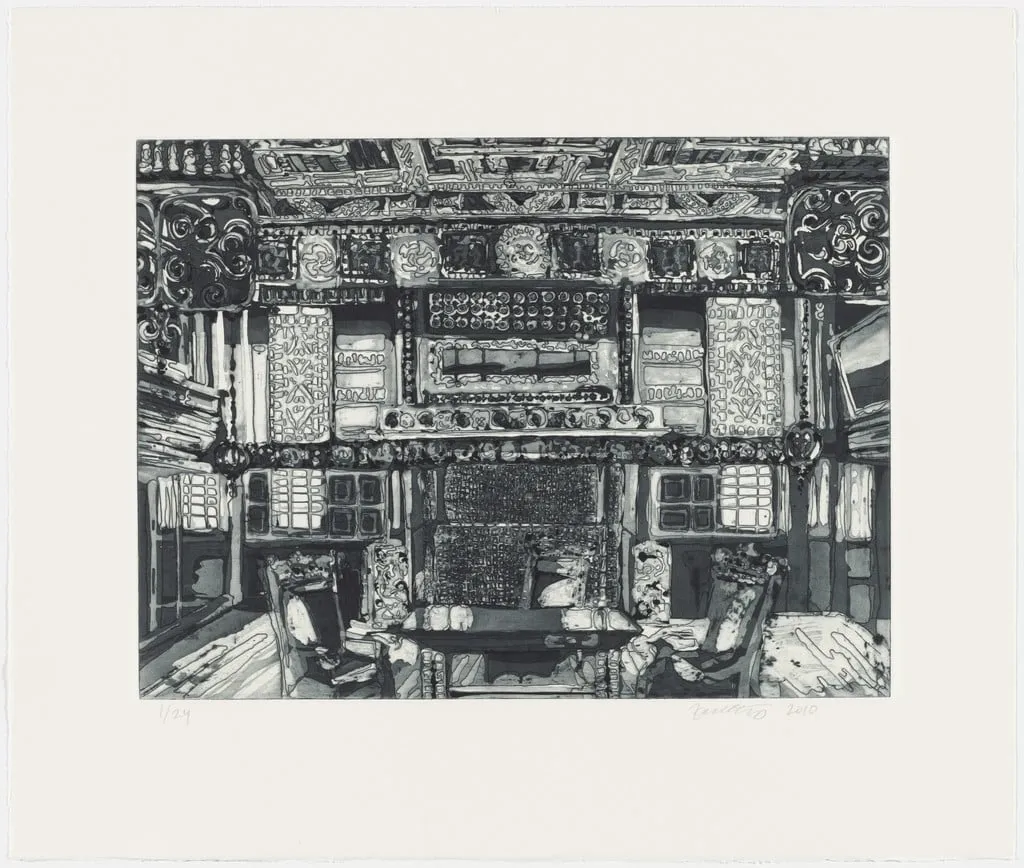 Untitled, by Niels Borch Jensen Værksted for Koppertryk, Copenhagen Kirsten Everberg, ink, 2010