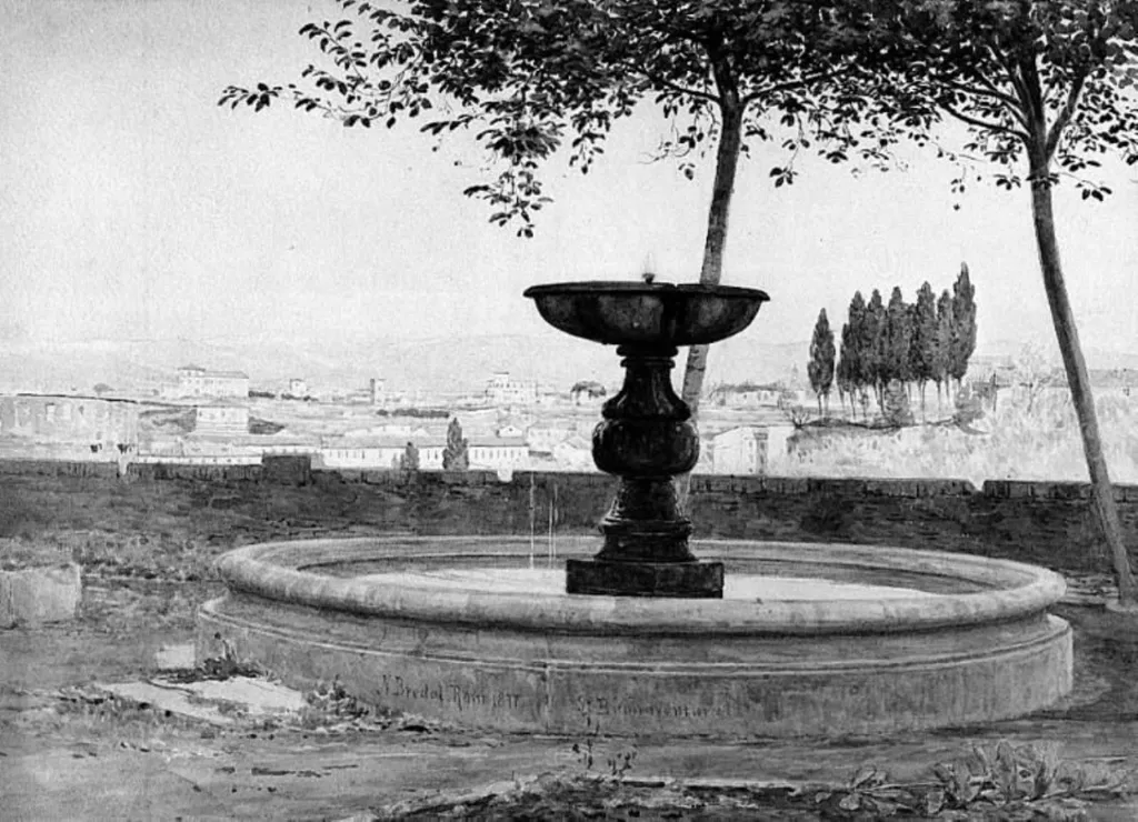 A View from S. Onofrio on Monte Gianicolo, Rome, by Niels Bredal, oil, 1875