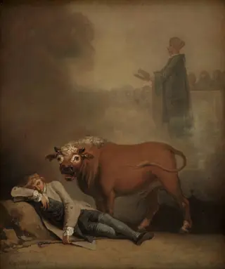 Niels Klim thinks he hears the Deacon when he is awakened by a Bull