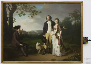 Niels Ryberg with his Son Johan Christian and his Daughter-in-Law Engelke, née Falbe