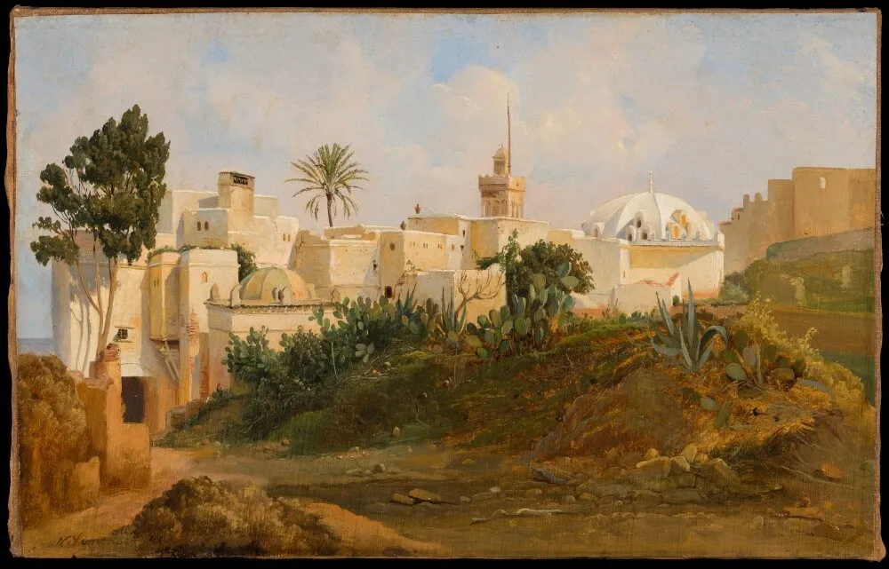 A Road outside Algiers, by Niels Simonsen, unspecified, 1840