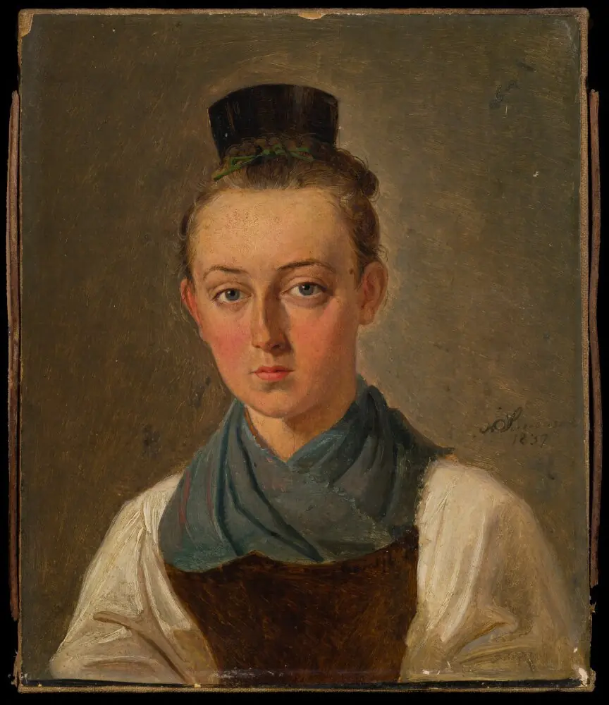 Bavarian Woman, Study, by Niels Simonsen