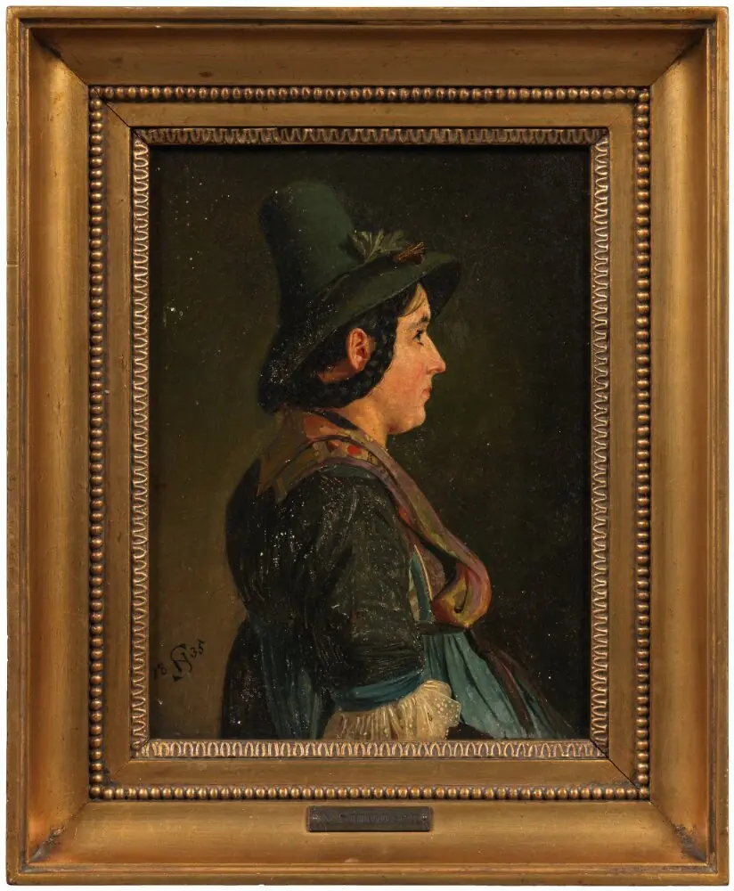Profile Study of a Woman in Tyrolean Costume, by Niels Simonsen