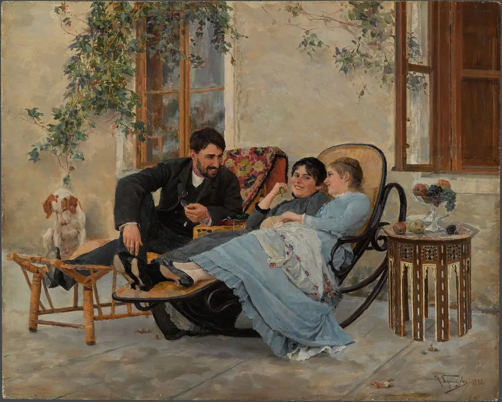 После обеда, by Nikolai Dmitriyevich Kuznetsov
