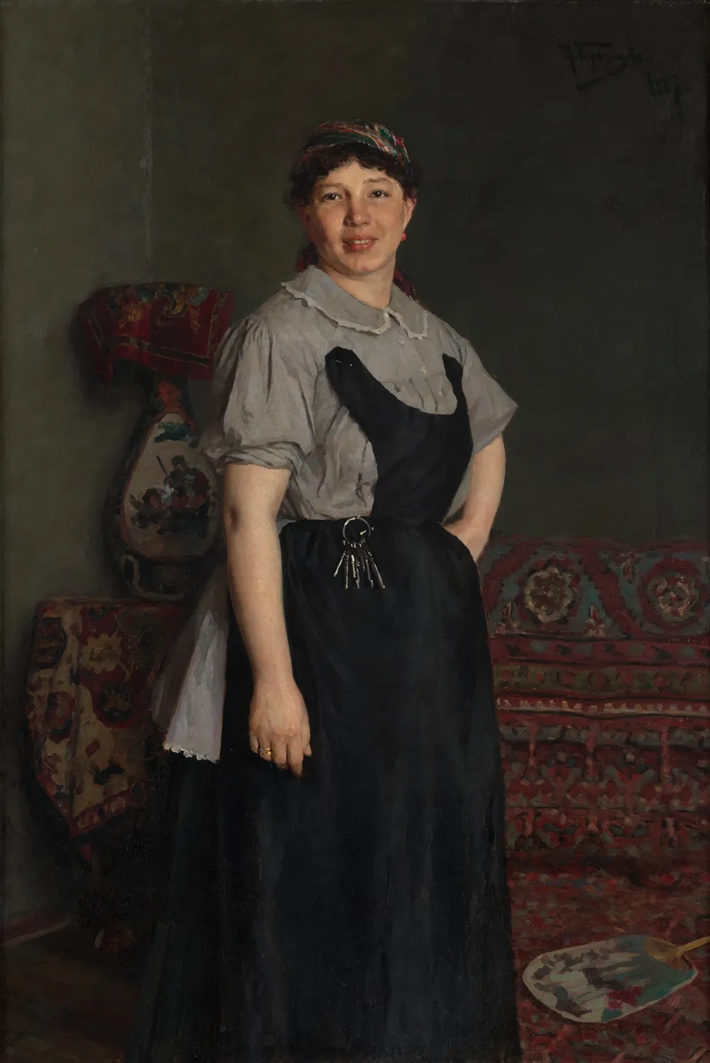 The Keyholder, by Nikolai Dmitriyevich Kuznetsov, oil, 1894