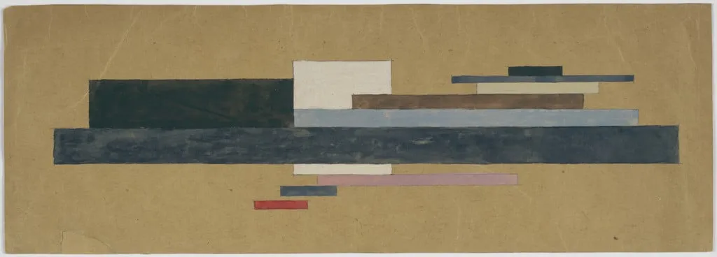 Untitled, by Nikolai Suetin, watercolor, 1923