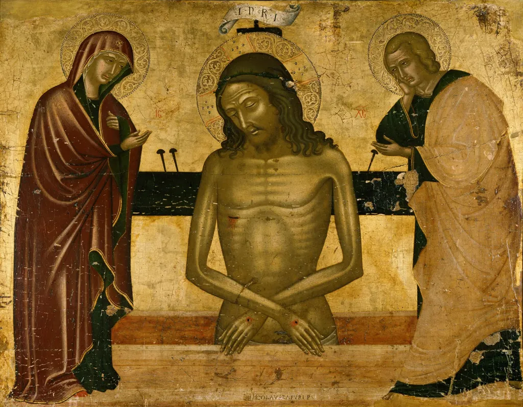 Entombment of Christ with John and Mary, by Nikolaos Tzafouris, unspecified, 1500