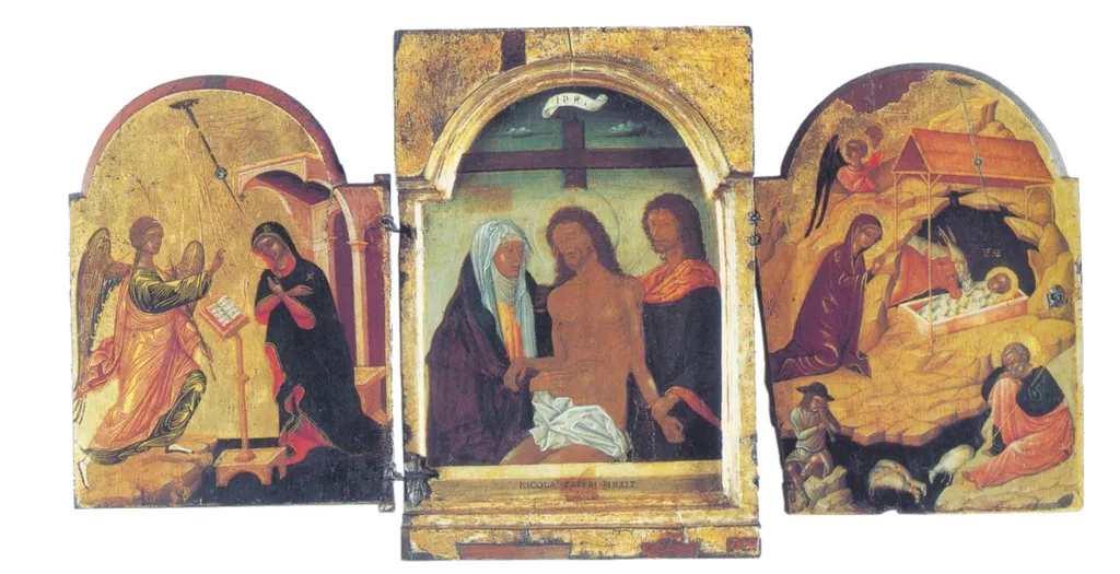 Triptych Pieta (Tzafouris), by Nikolaos Tzafouris, unspecified, 1500