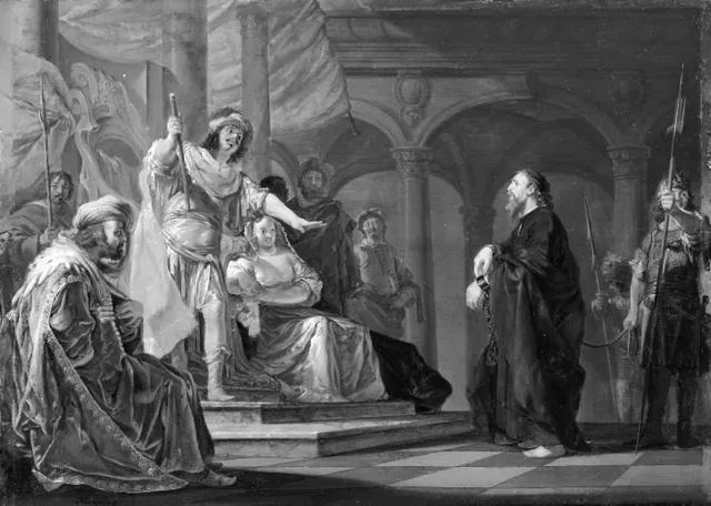 Paulus the Apostle defending himself at the Trial in Caesarea