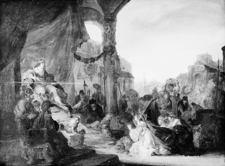 The Queen of Sheba's Visit to Solomon, by Nikolaus Knüpfer, oil, 1639